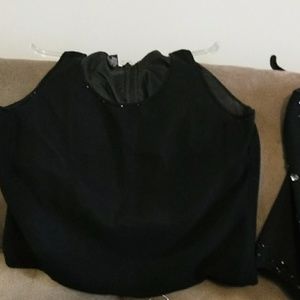 3pc suit with sequence top